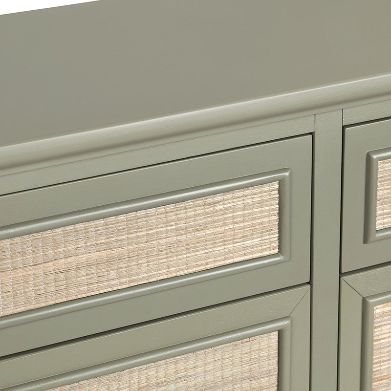 Solace Green/Brown Four-Door Sideboard by Crestview at Eve Furniture