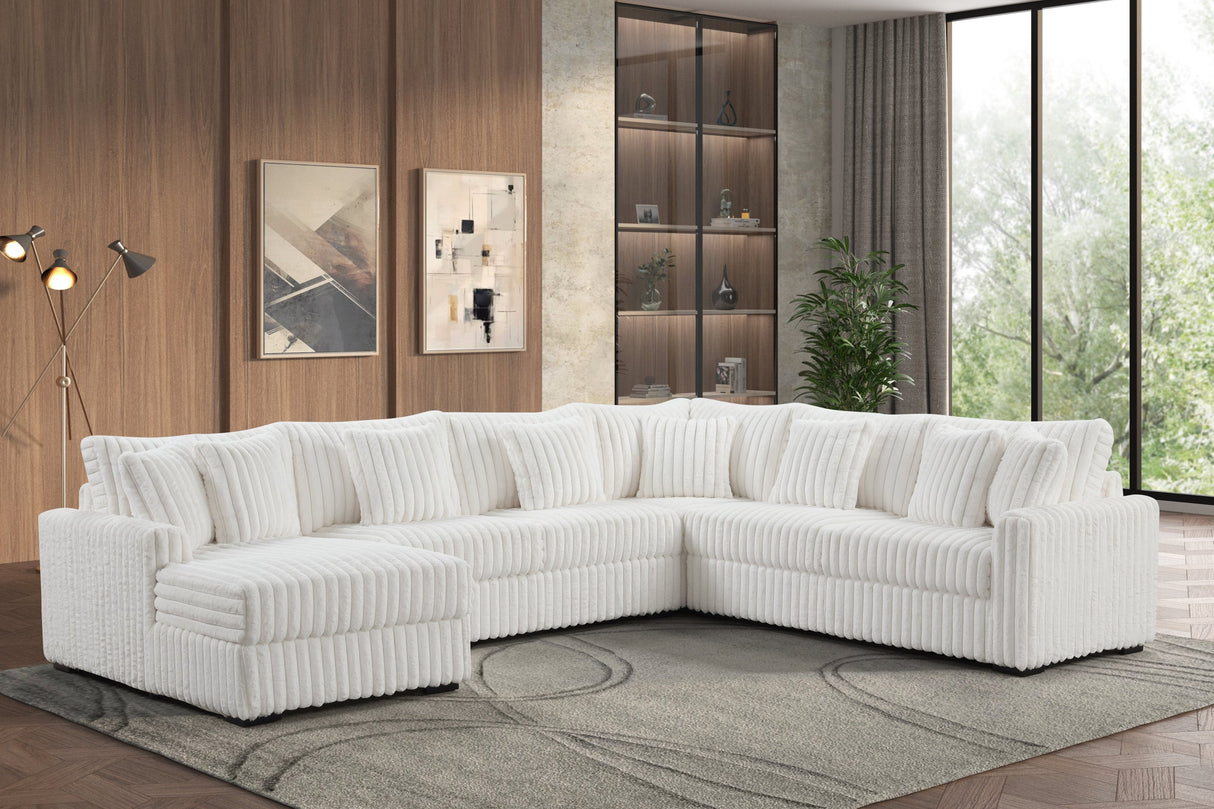 Solana Beige Left Arm Facing (LAF) Sectional by Happy Homes at Eve Furniture