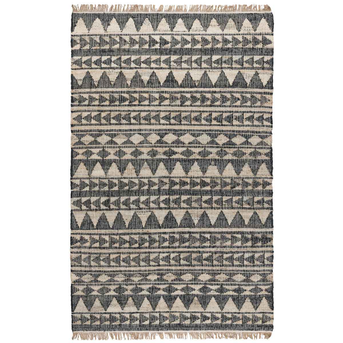 Solana Black Natural Distressed Rug by Classic Home at Eve Furniture