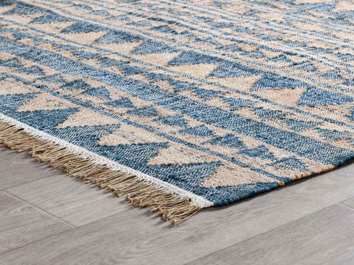 Solana Blue Natural Distressed Rug by Classic Home at Eve Furniture