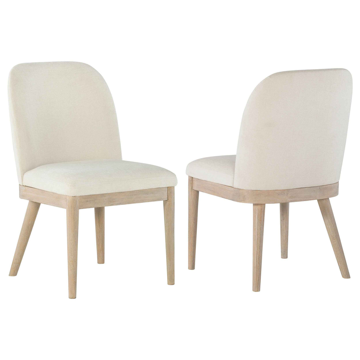 Solano Beige Upholstered Dining Side Chair (Set of 2) by Coaster at Eve Furniture