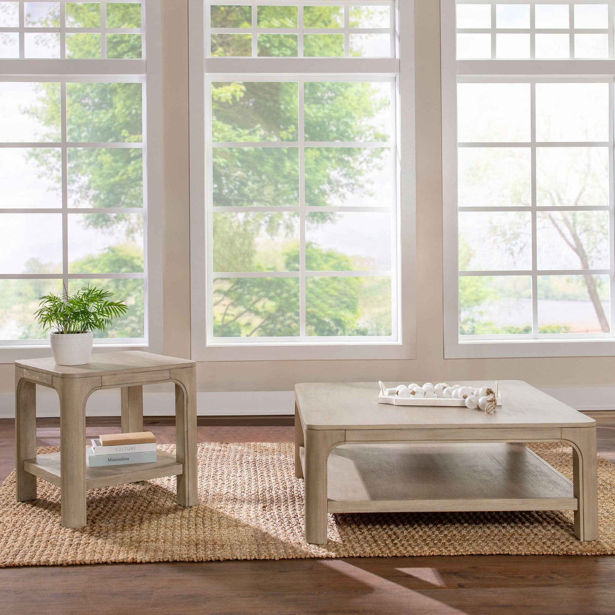 Solano Weathered Mango 2-piece Square Coffee Table Set by Coaster at Eve Furniture