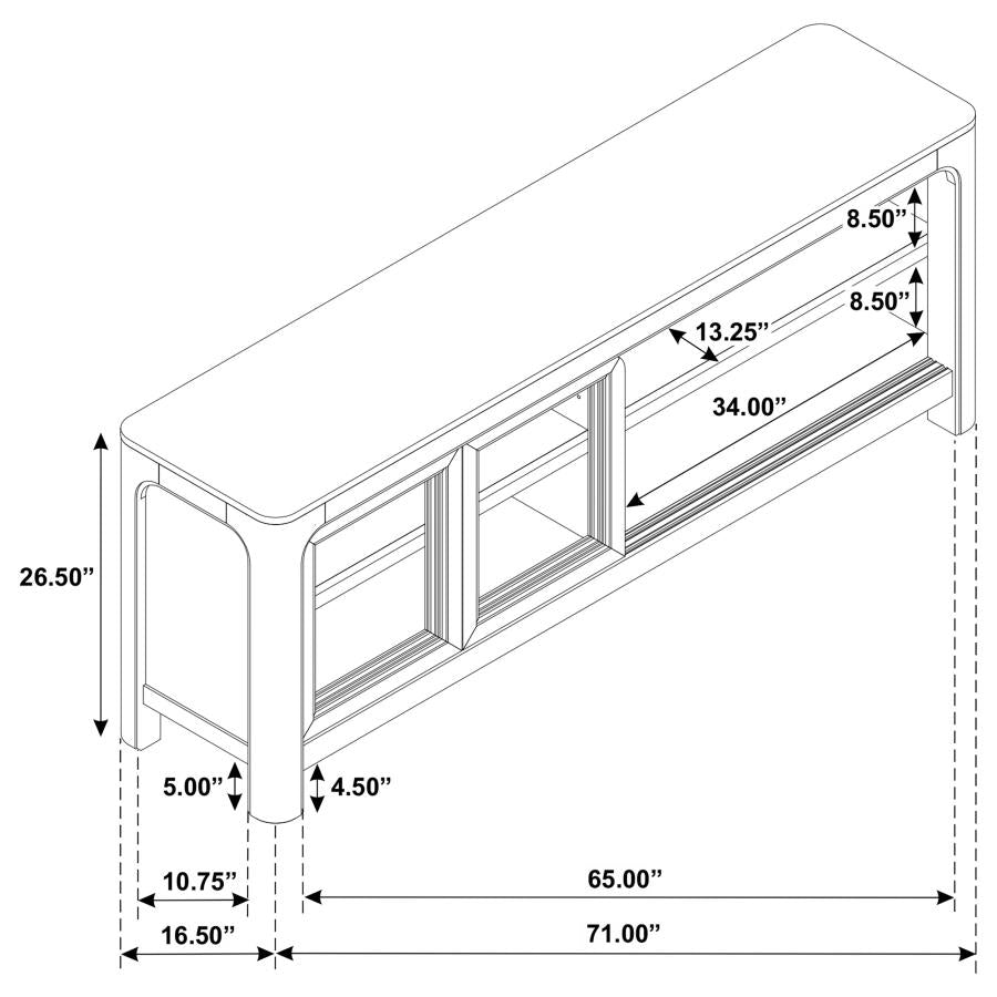 Solano Weathered Mango 71-inch 2-door TV Stand Media Console
