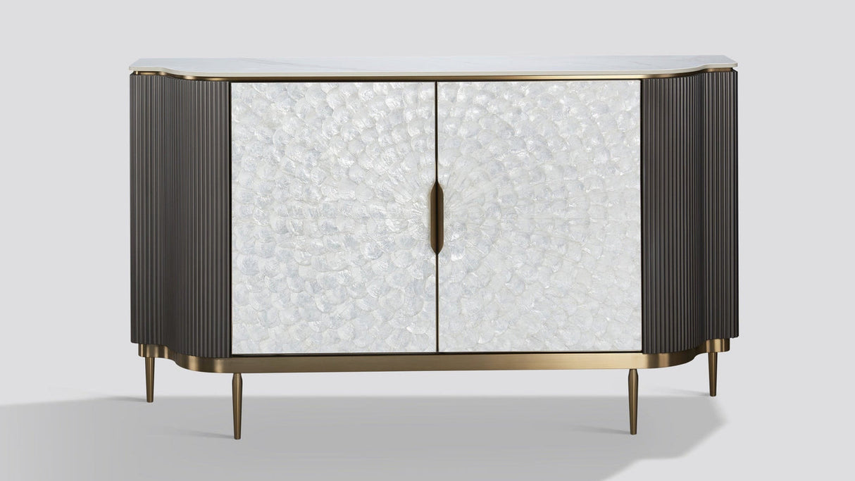 Solara DK. Silver Sideboard by New Era Innovations at Eve Furniture