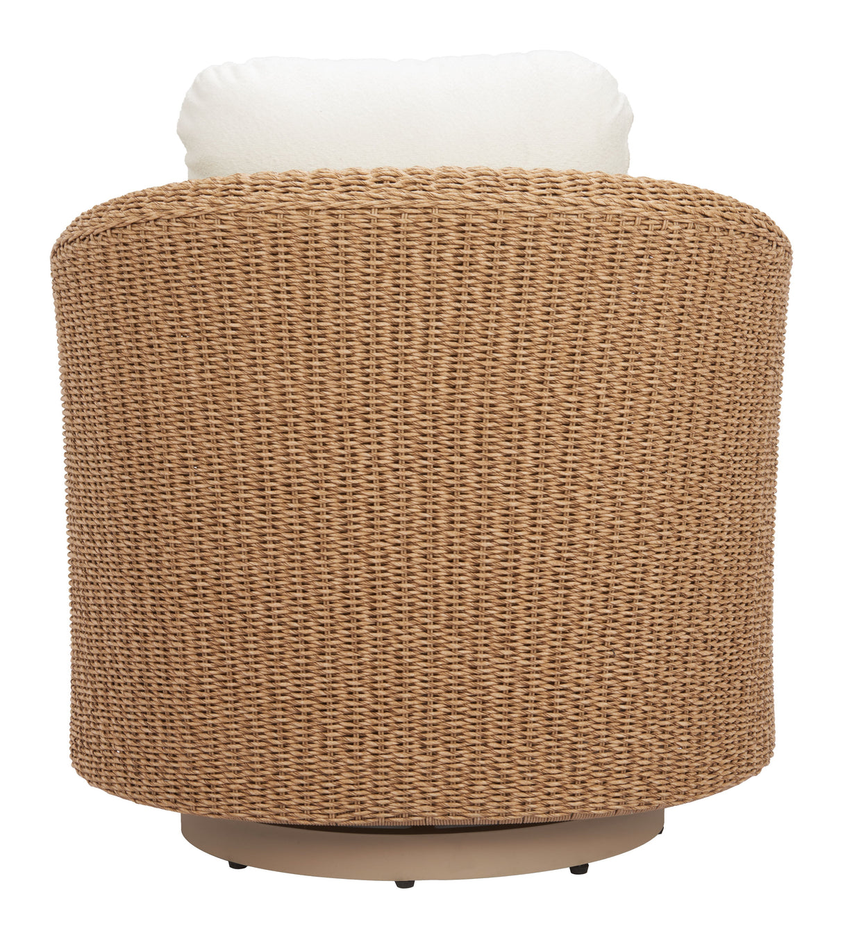 Solara Ivory Outdoor Swivel Chair by Zuomod at Eve Furniture
