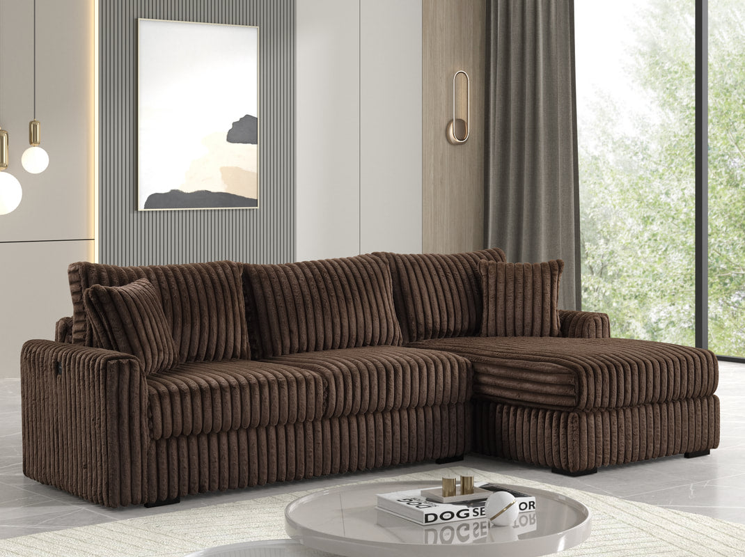 Sol Chocolate RAF Reversible Sectional