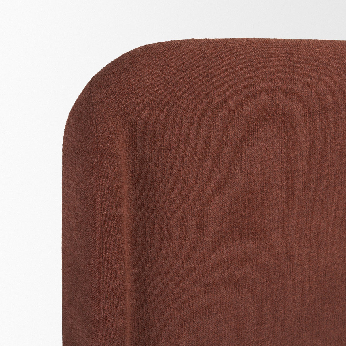 Solene Queen Upholstered Bedframe w/ Footbed | Curved Headboard | Burgundy Fabric by Mercana at Eve Furniture
