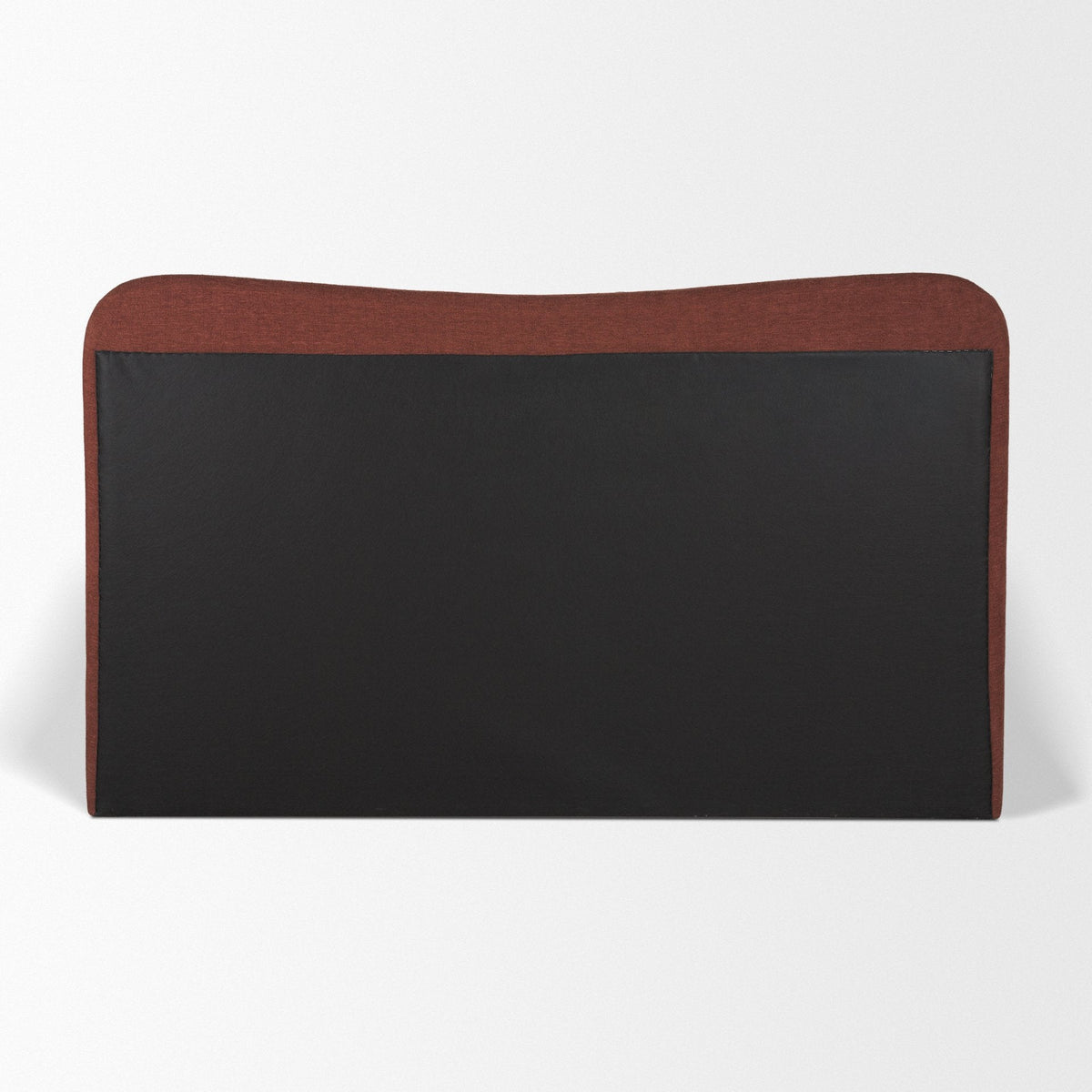 Solene Queen Upholstered Bedframe w/ Footbed | Curved Headboard | Burgundy Fabric by Mercana at Eve Furniture