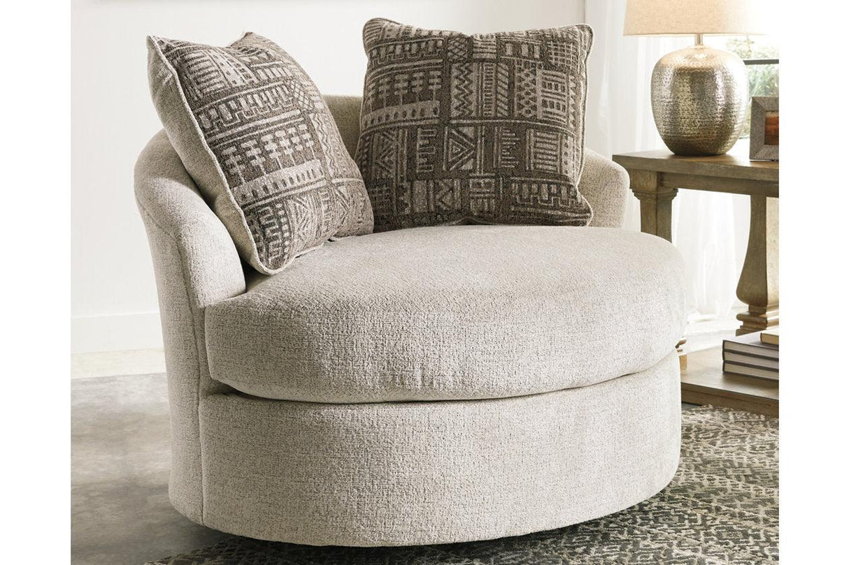 Soletren Stone Accent Chair by Ashley at Eve Furniture