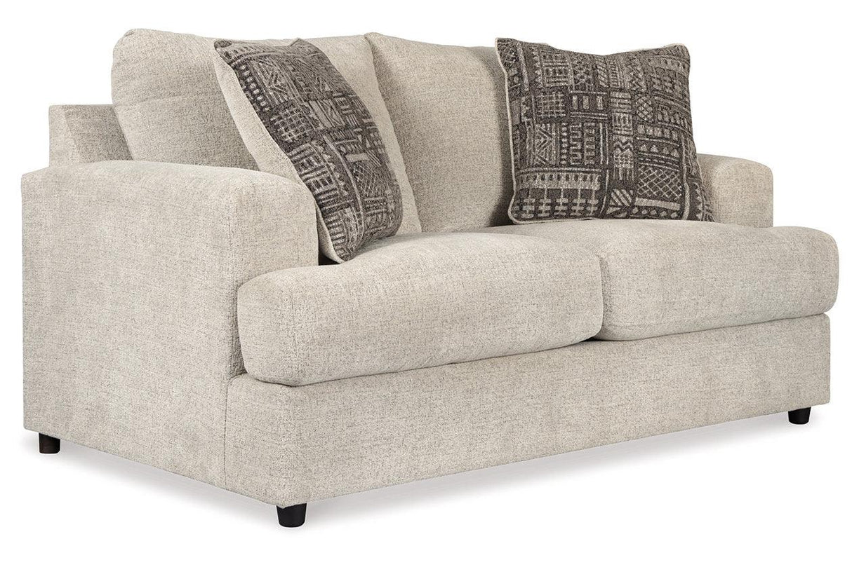 Soletren Stone Loveseat by Ashley at Eve Furniture