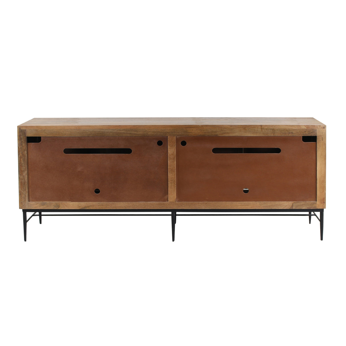 Solomon 80" Sideboard with Horn and Wood Inlay on Metal Base by Home Trends & Design at Eve Furniture