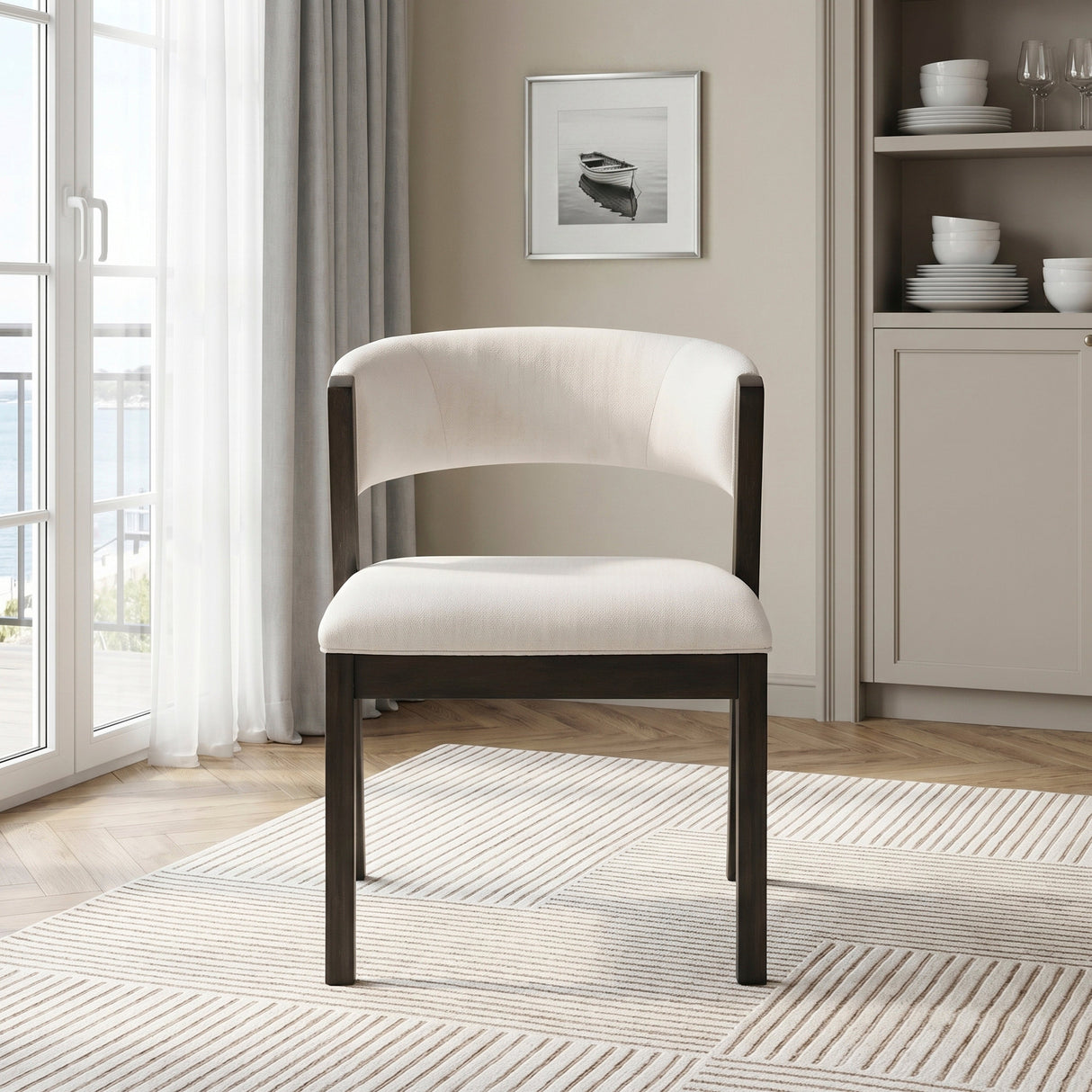 Soma Black/Beige Side Chair, Set of 2 by Homelegance at Eve Furniture