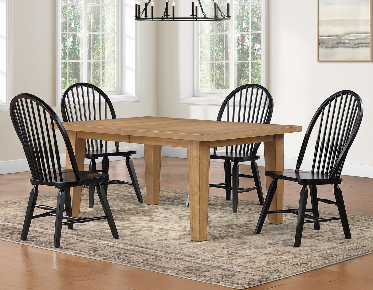 Sommerset Antique 5-Piece 64-96″ Windsor Dining Set by Steve Silver at Eve Furniture