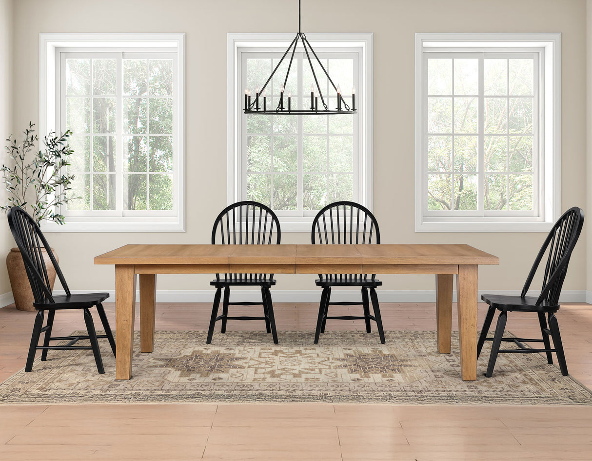 Sommerset Antique 5-Piece 64-96″ Windsor Dining Set by Steve Silver at Eve Furniture