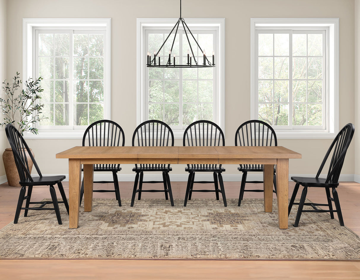 Sommerset Antique 5-Piece 64-96″ Windsor Dining Set by Steve Silver at Eve Furniture