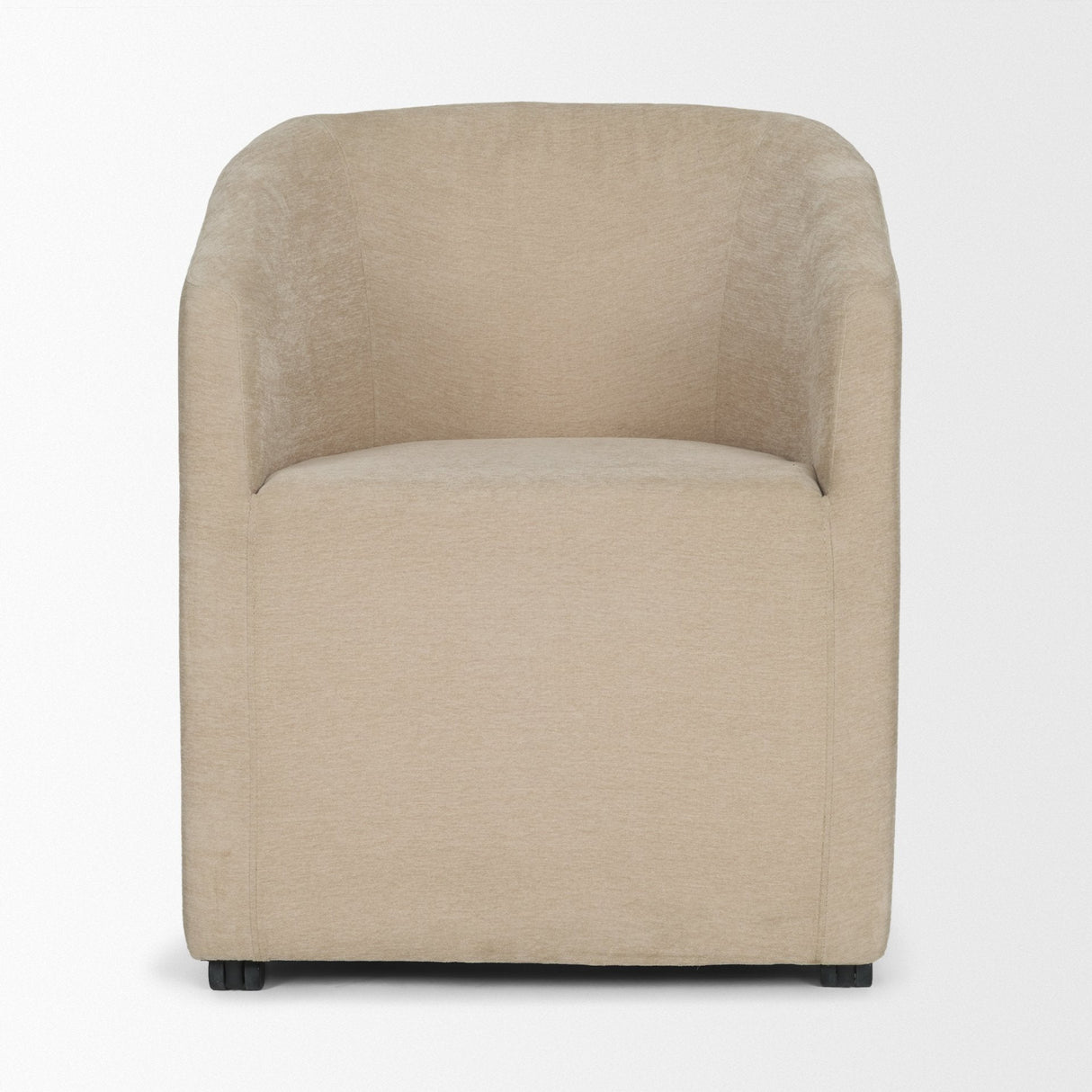 Sondra Beige Performance Fabric Upholstered Club Dining Chair by Mercana at Eve Furniture