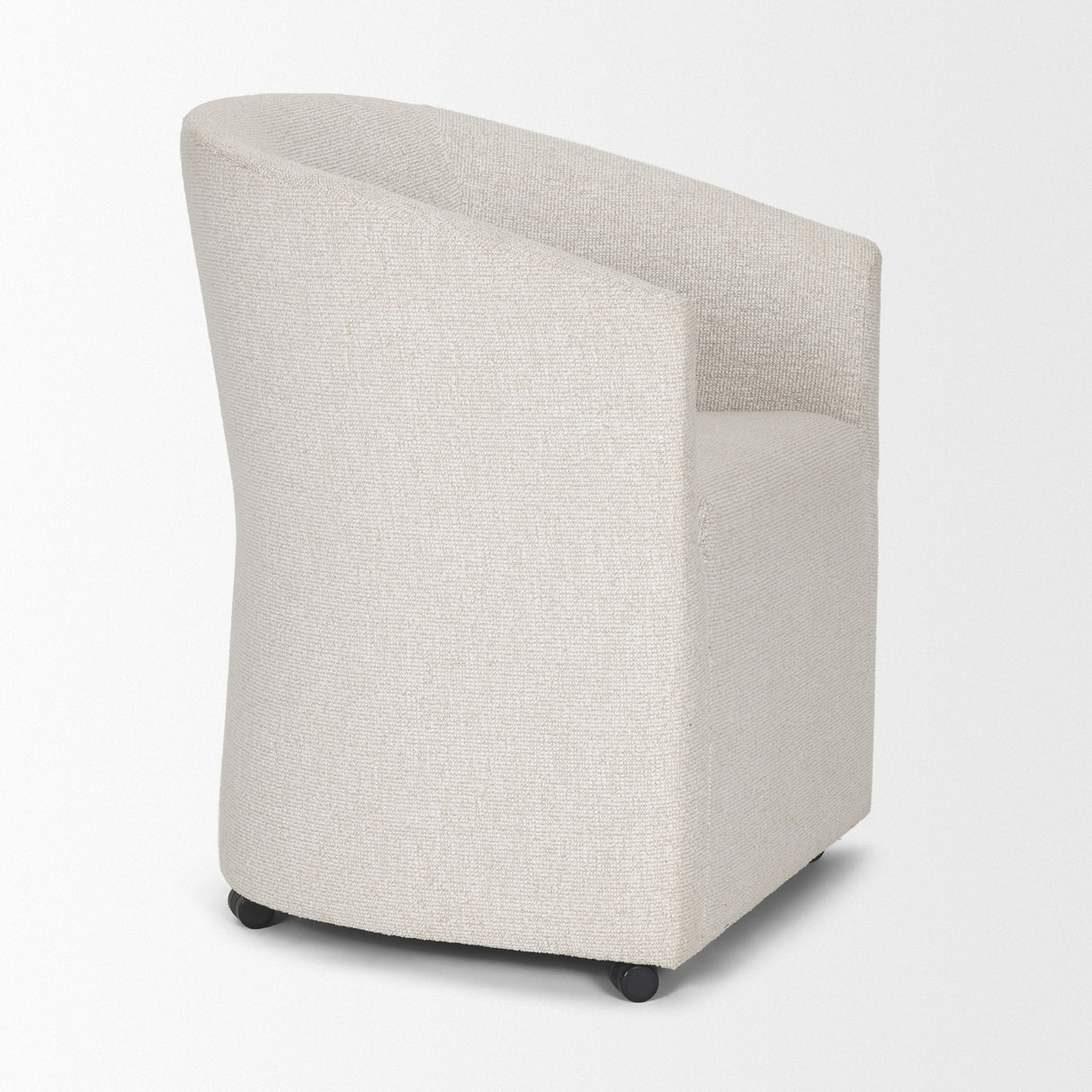 Sondra Cream Performance Fabric Upholstered Club Dining Chair by Mercana at Eve Furniture