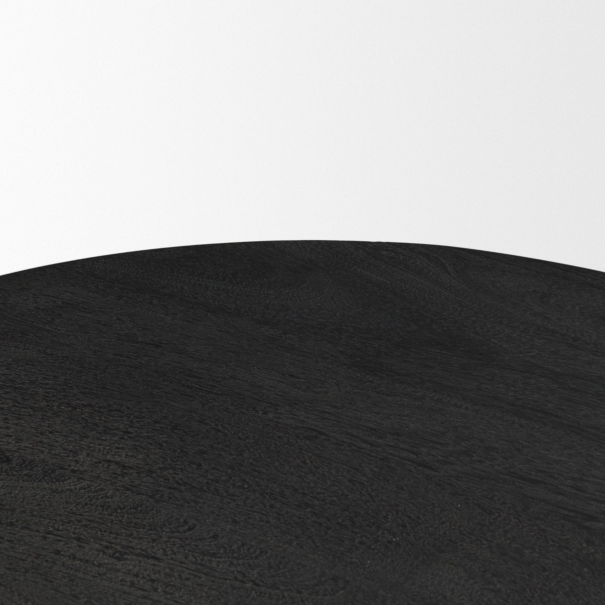 Sonel Matte Black Wood Pedestal Foyer Table by Mercana at Eve Furniture