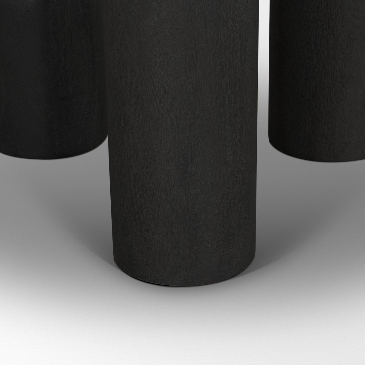 Sonel Matte Black Wood Pedestal Foyer Table by Mercana at Eve Furniture