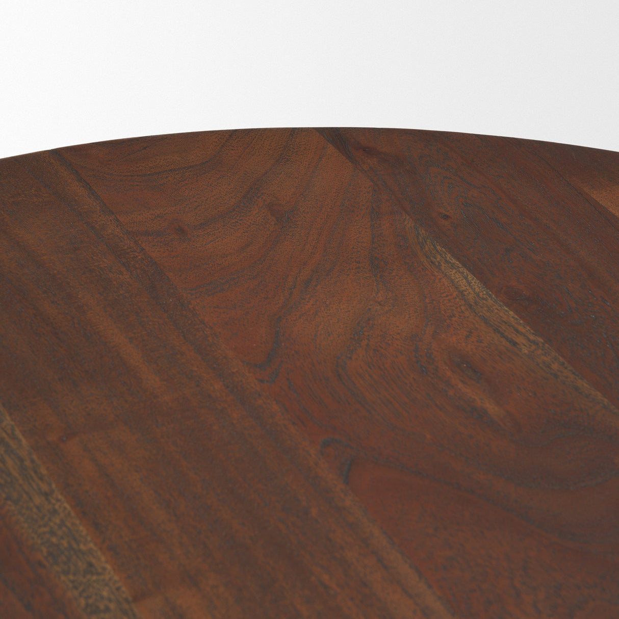 Sonel Pedestal Medium Dark Brown Acacia Wood Foyer Table by Mercana at Eve Furniture