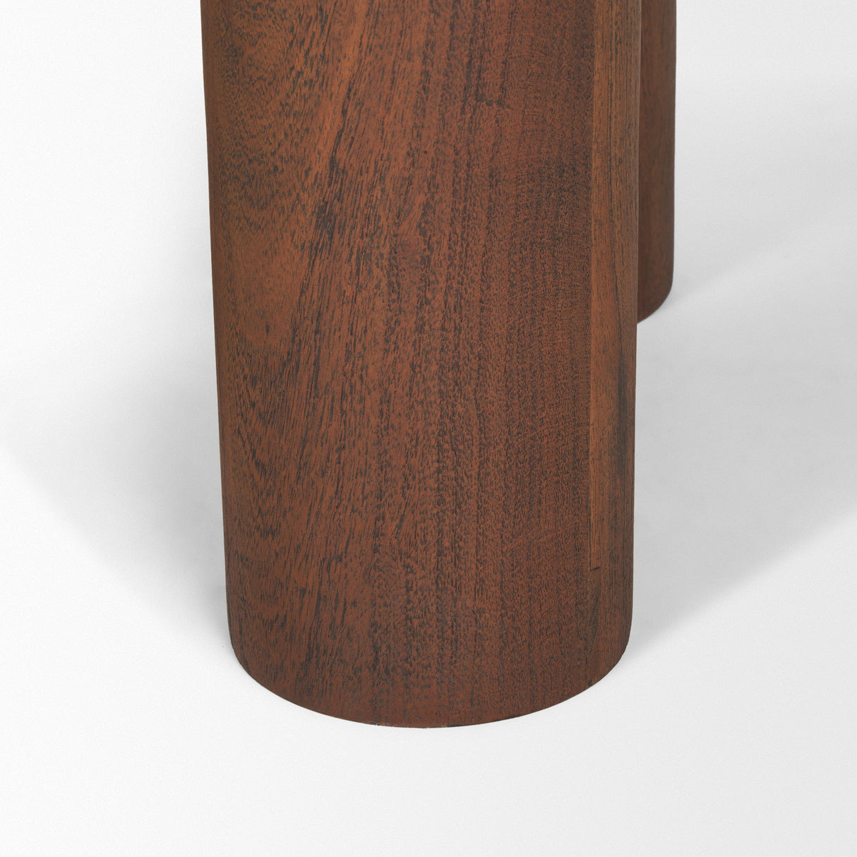 Sonel Pedestal Medium Dark Brown Acacia Wood Foyer Table by Mercana at Eve Furniture