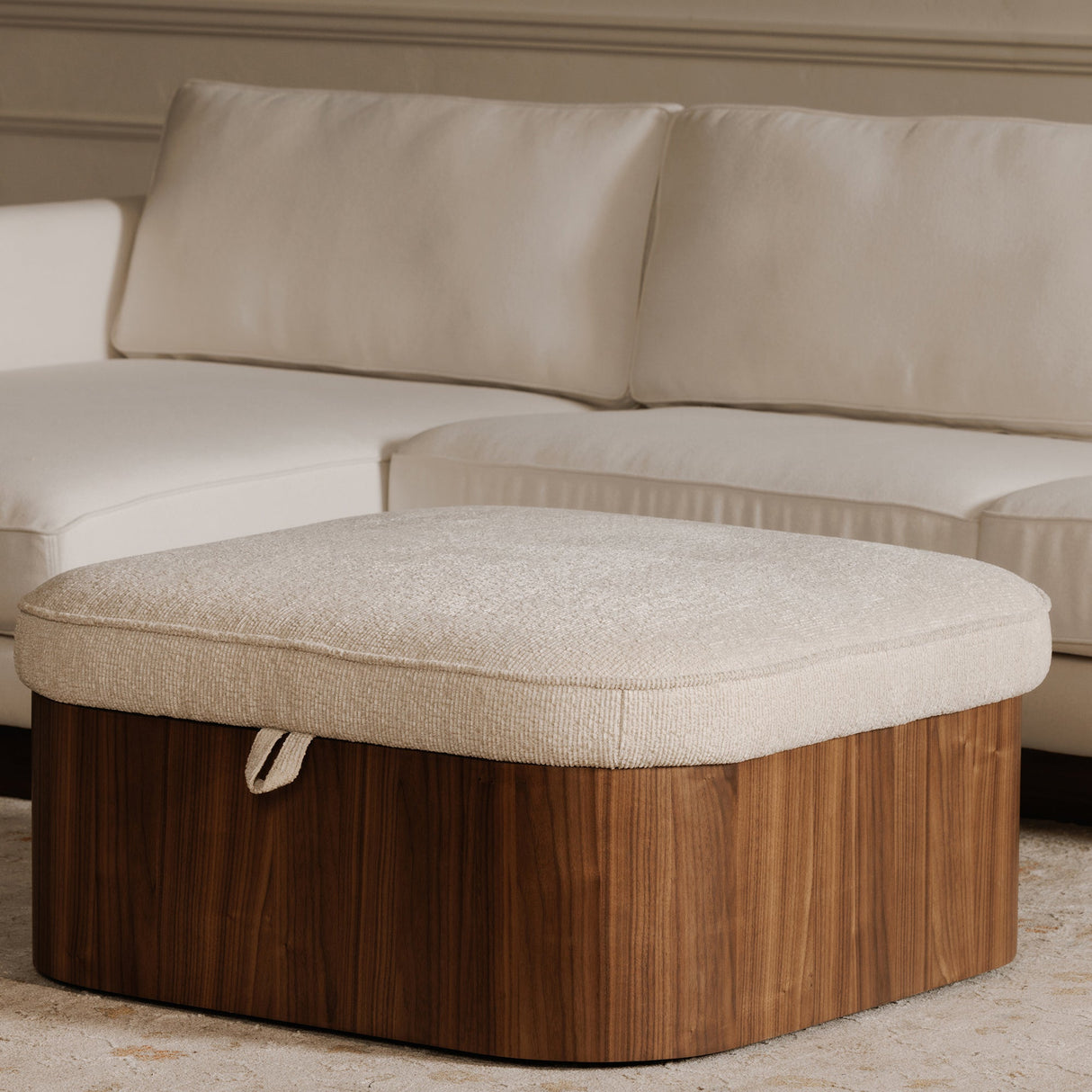 Sonny Walnut Ottoman by Moe's Home at Eve Furniture