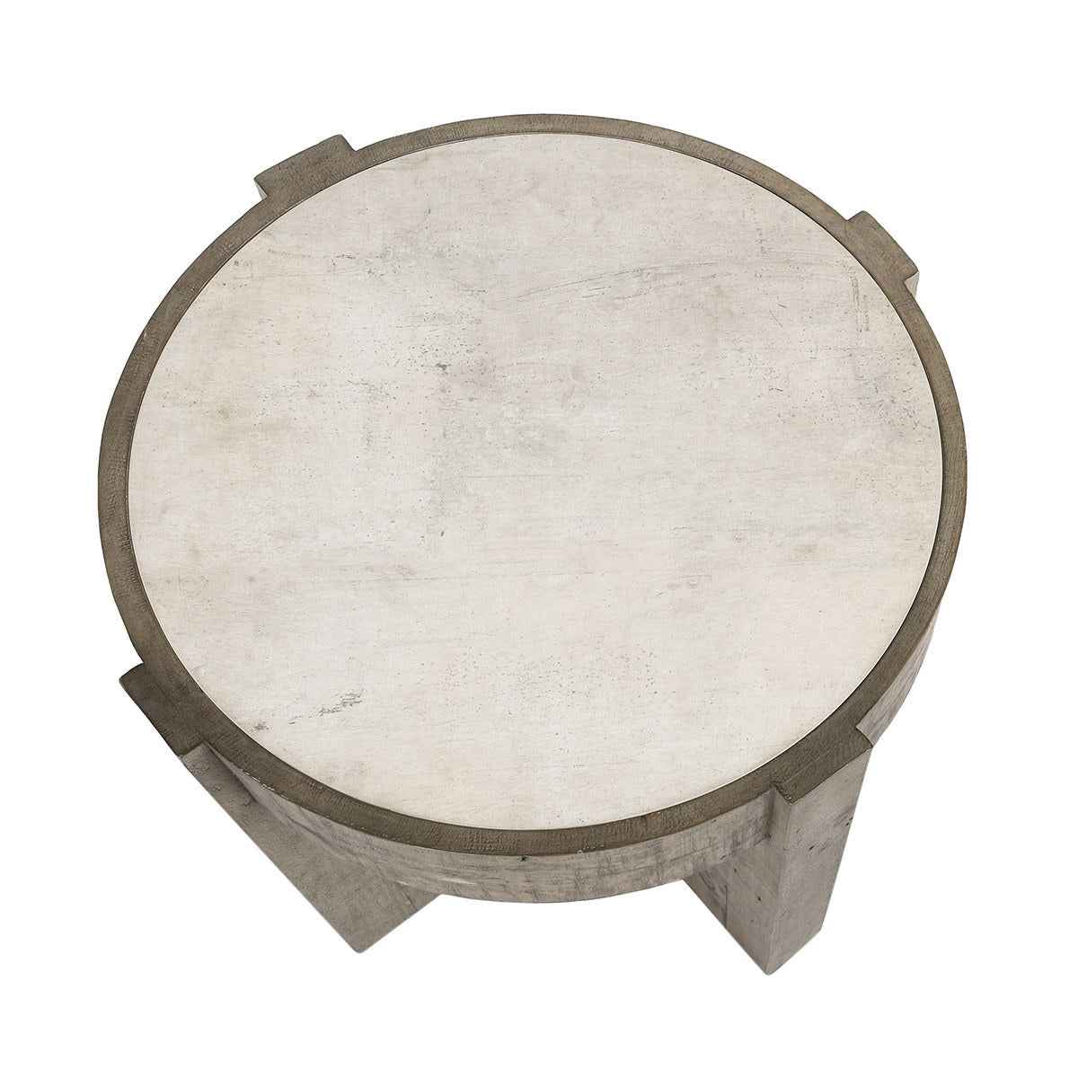 Sonoma End Table - Antique White/Distressed Gray by Classic Home at Eve Furniture