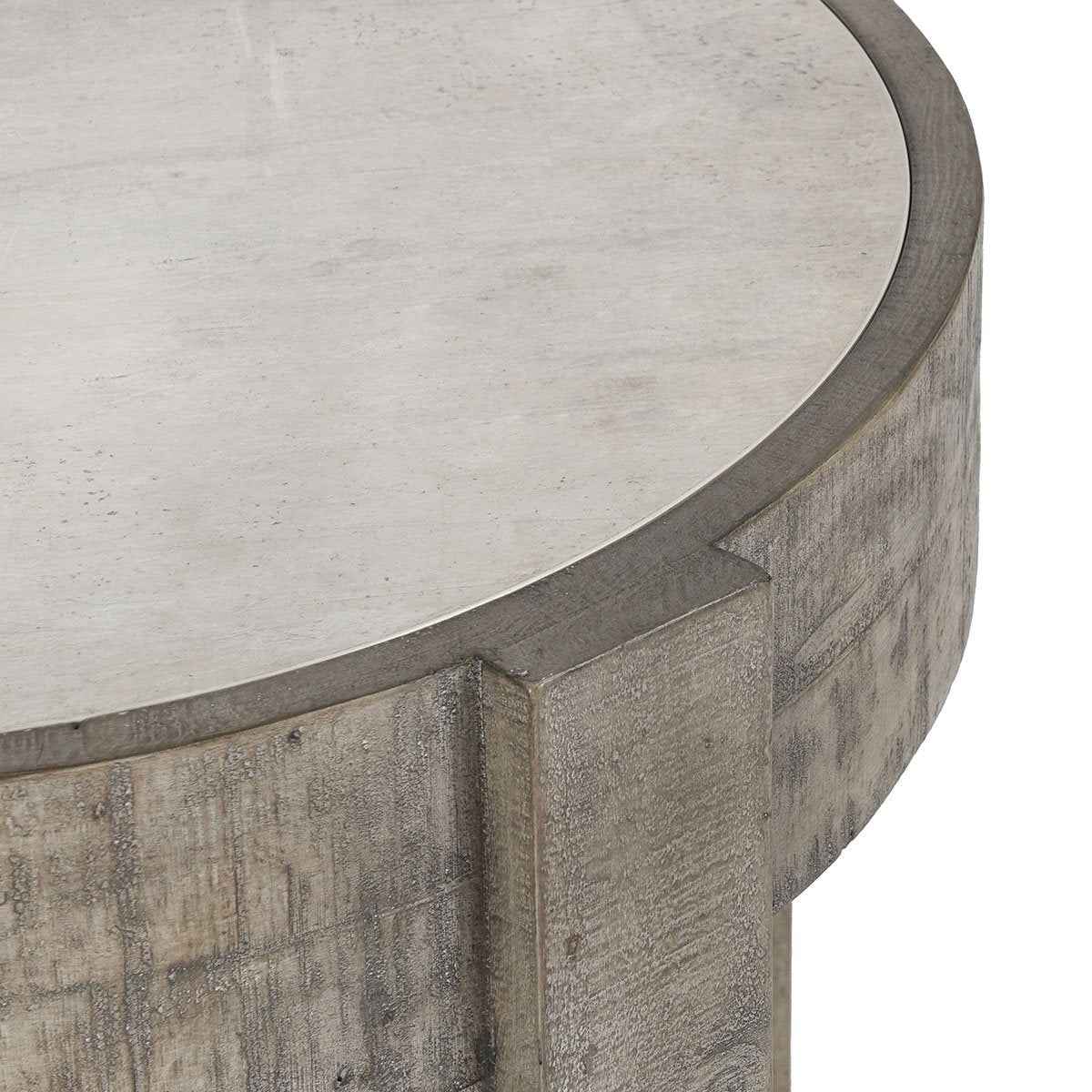 Sonoma End Table - Antique White/Distressed Gray by Classic Home at Eve Furniture