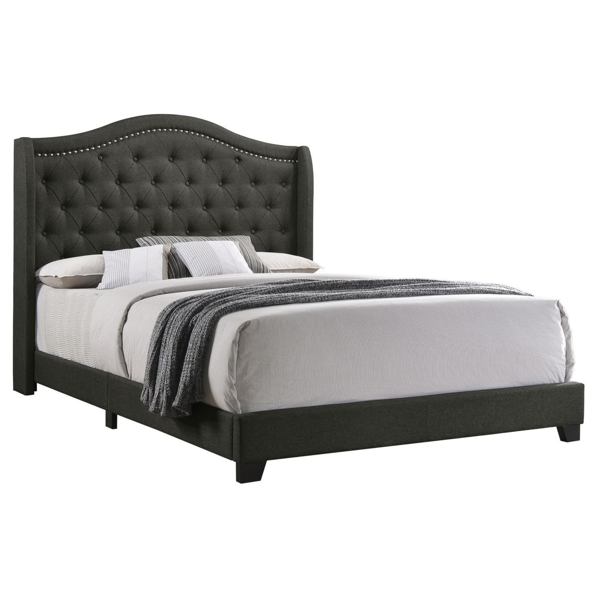 Sonoma Gray Camel Back Queen Bed by Coaster at Eve Furniture