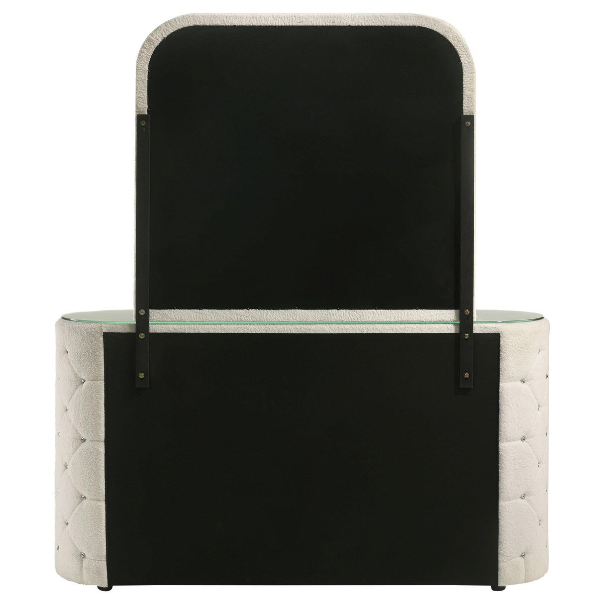 Sonya Ivory 6-Drawer Upholstered Bedroom Dresser with Mirror by Coaster at Eve Furniture