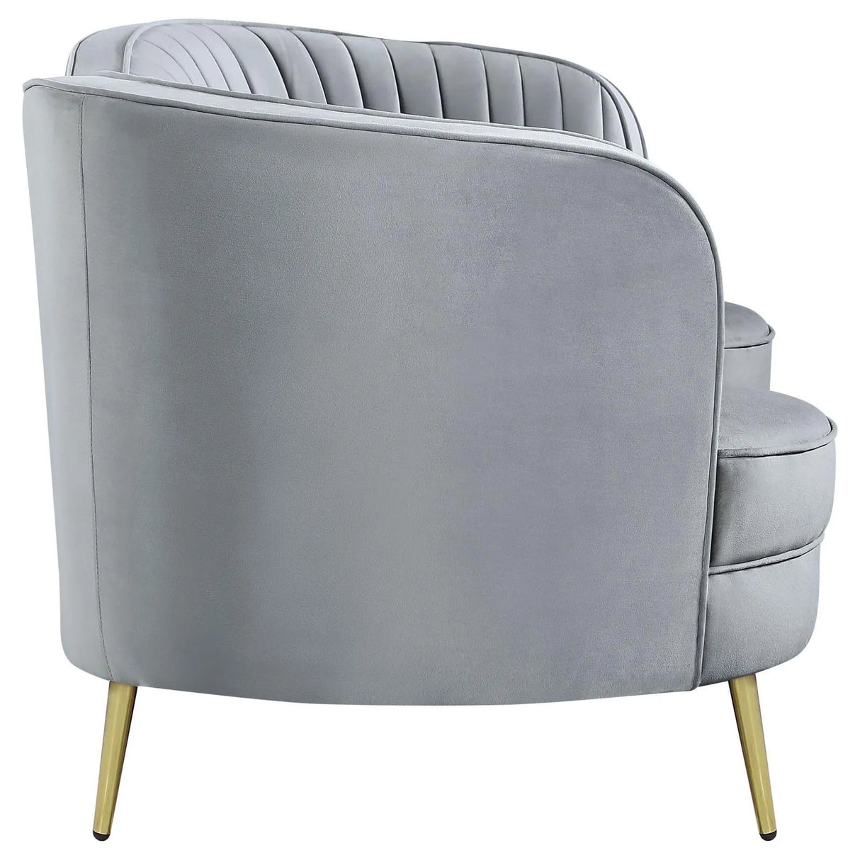Sophia 2-piece Upholstered Channel Tufted Sofa Set Grey by Coaster at Eve Furniture