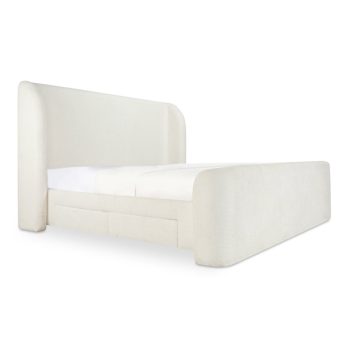 Sophia Cream Queen Storage Bed by MOES at Eve Furniture