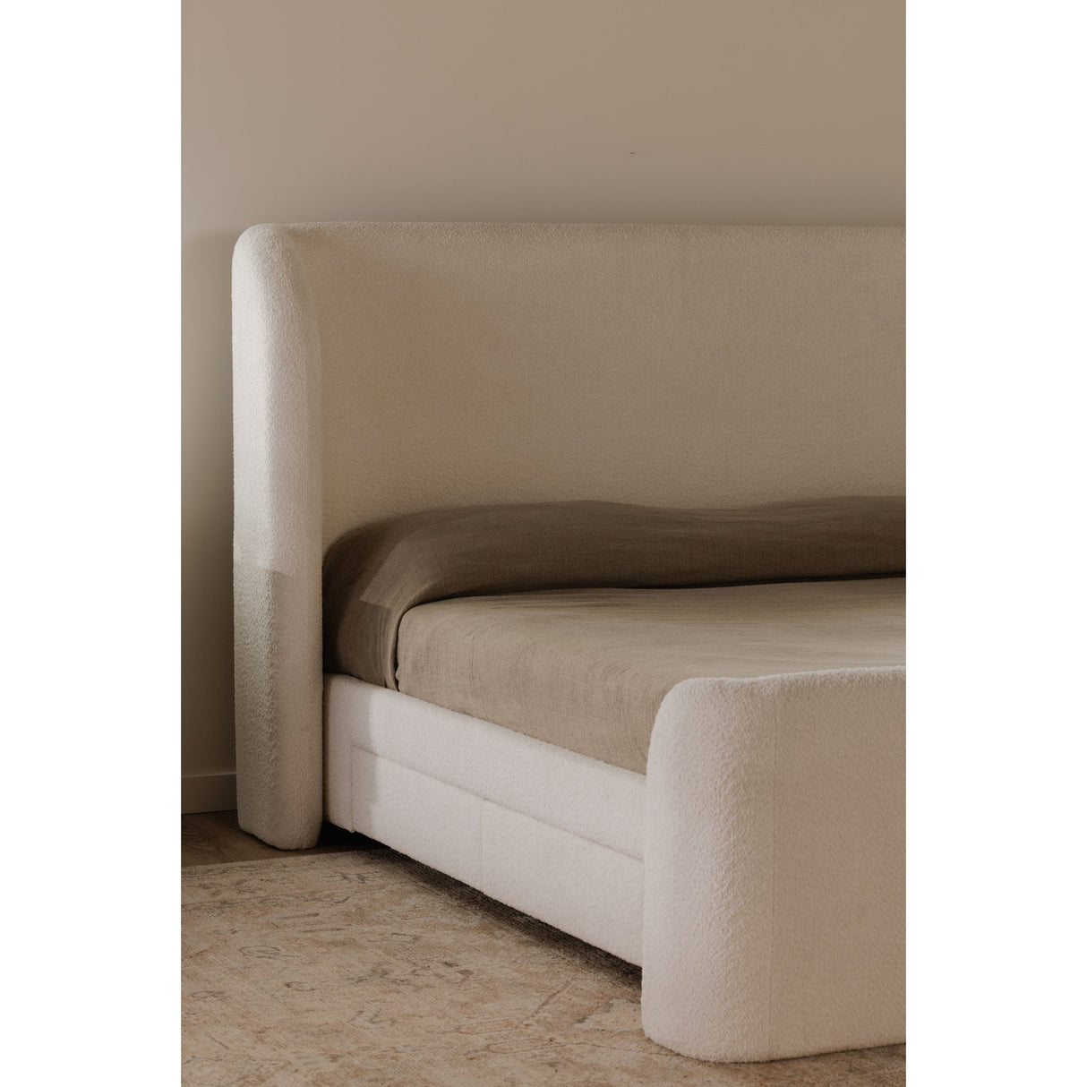 Sophia Cream Queen Storage Bed by Moe's Home at Eve Furniture