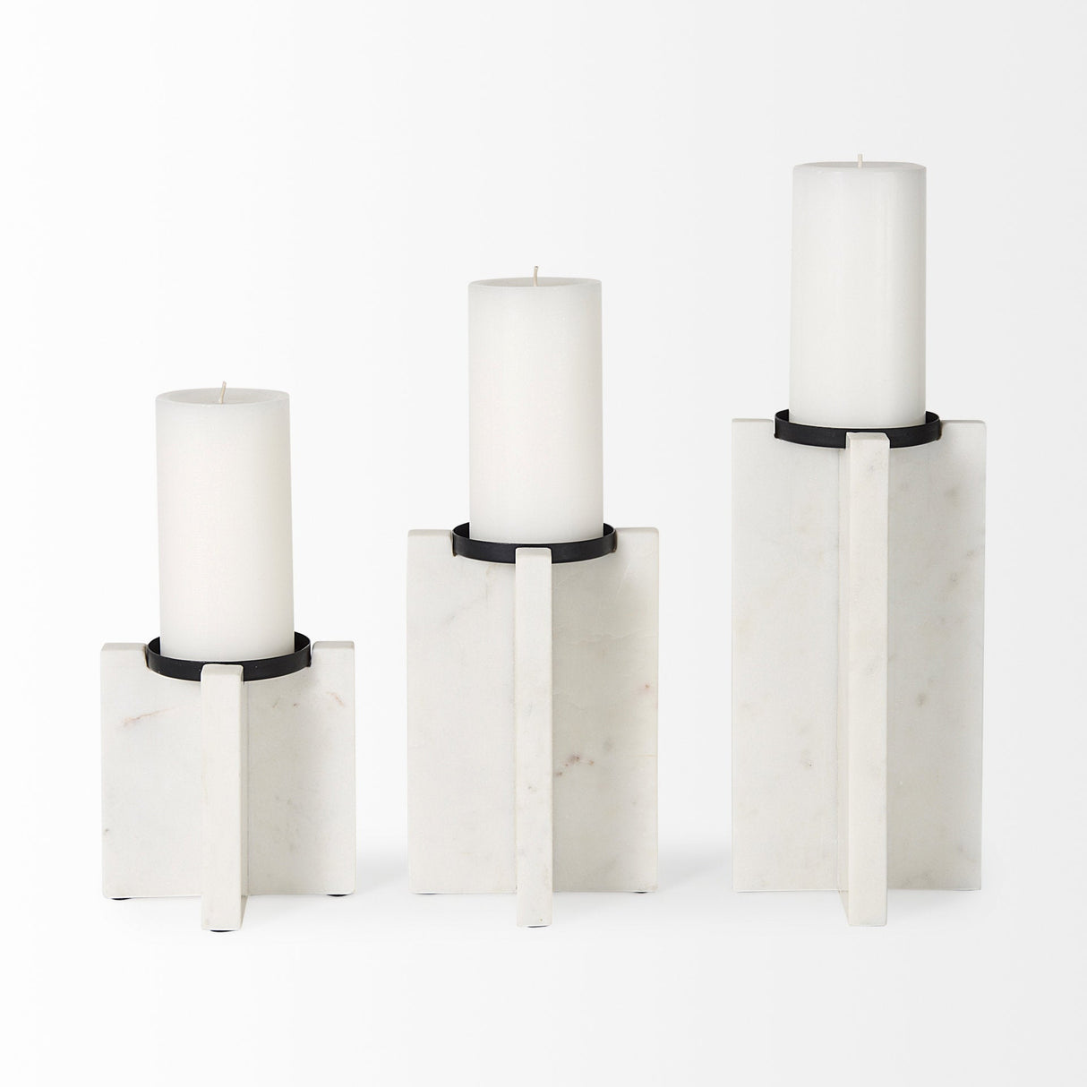 Sophia Marble Candle Holder Large by Mercana at Eve Furniture