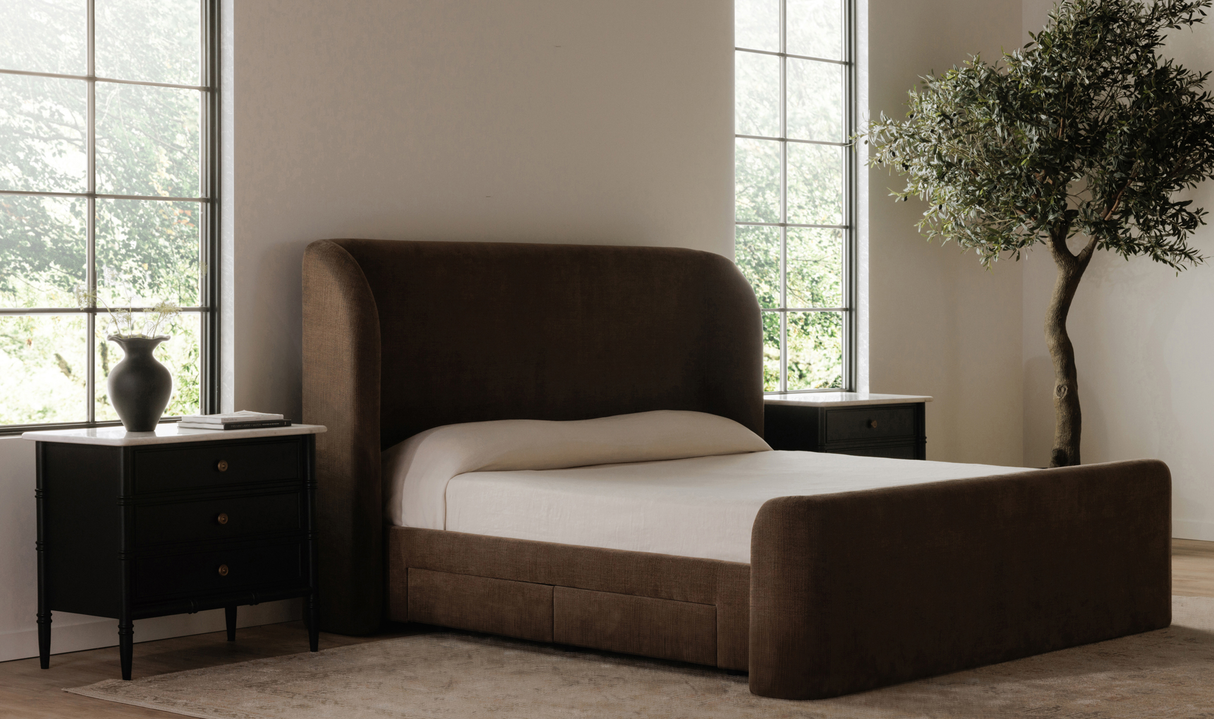 sophia queen bed - brown by Moe's Home at Eve Furniture