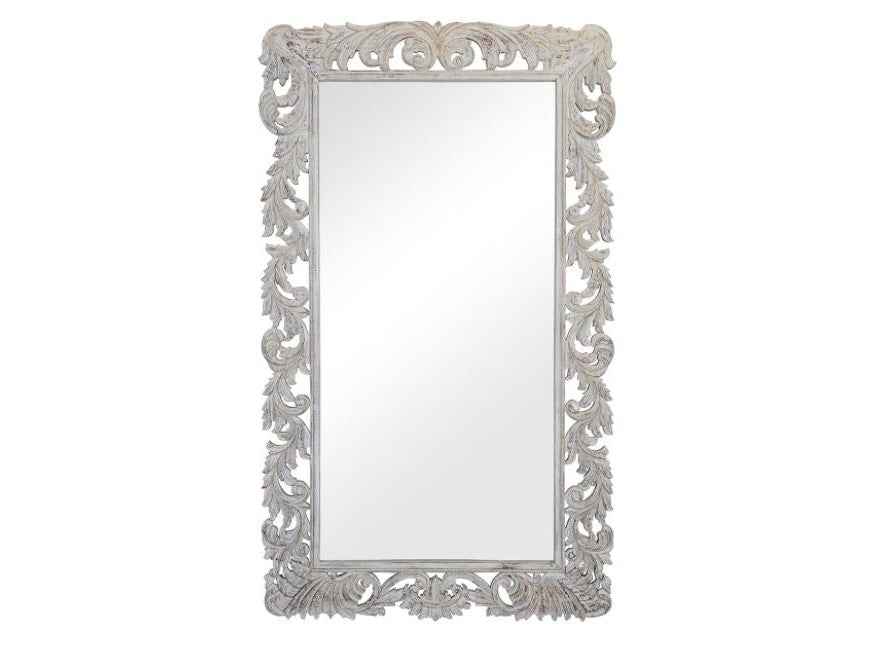 Sophia White Carved Mirror by Classic Home at Eve Furniture