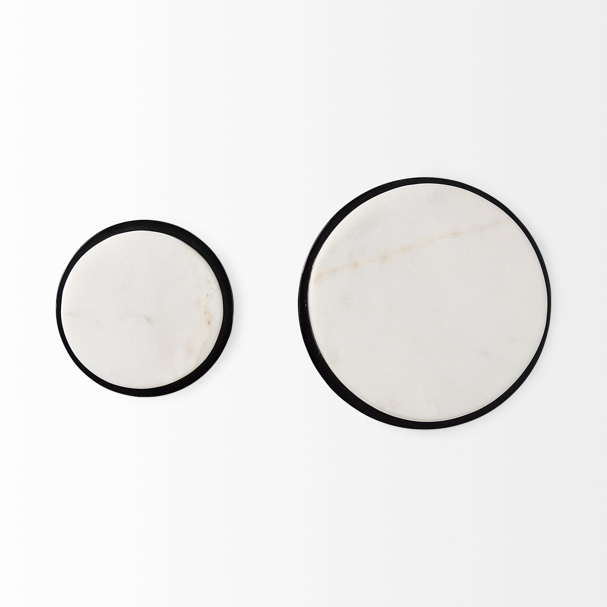 Sophia White Marble Set of 2 Wall Hooks by Mercana at Eve Furniture