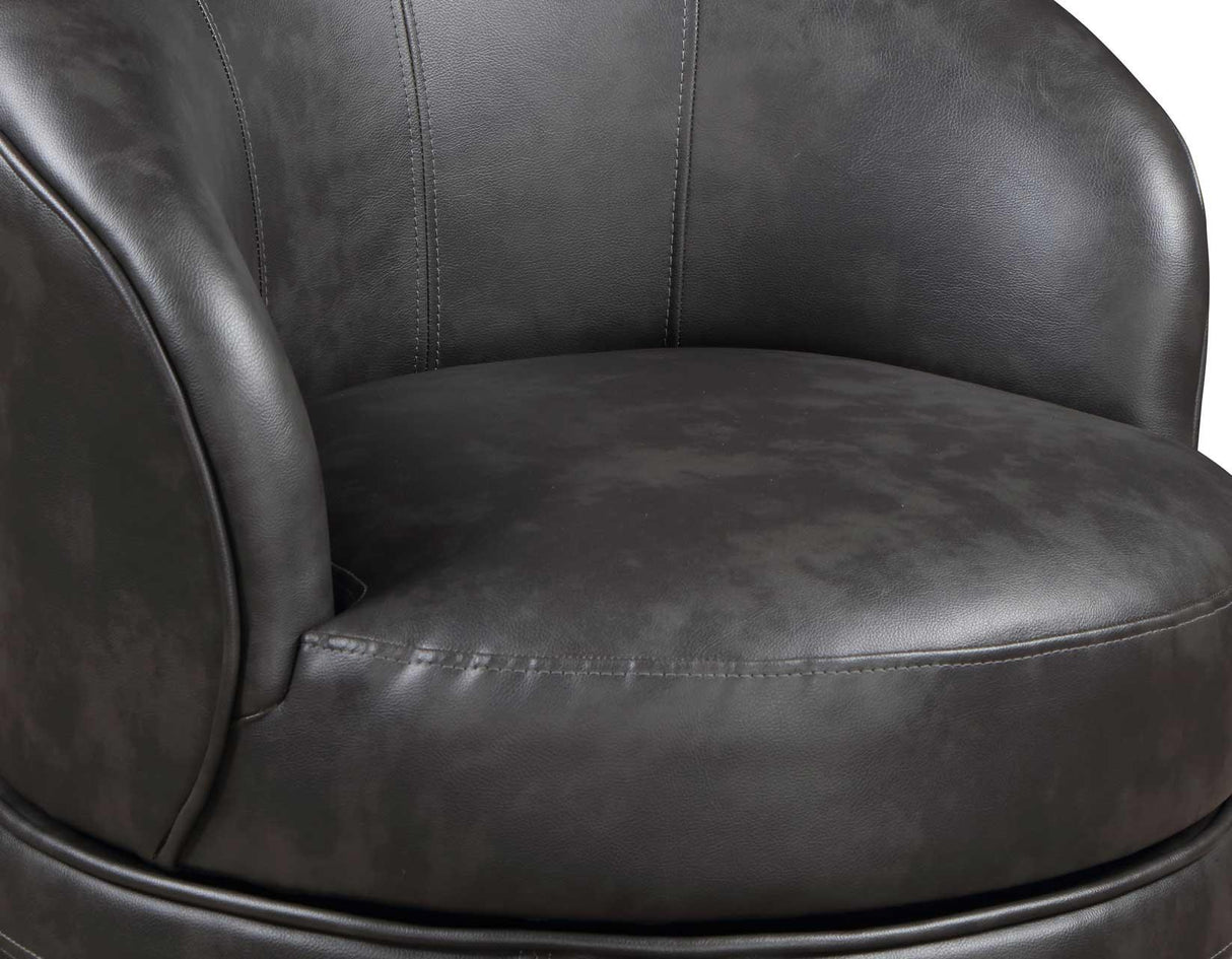 Sophia Gray Leatherette Swivel Accent Chair by Steve Silver at Eve Furniture