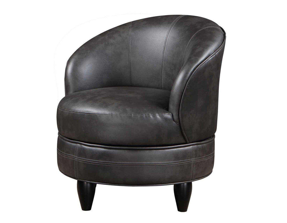 Sophia Gray Leatherette Swivel Accent Chair by Steve Silver at Eve Furniture