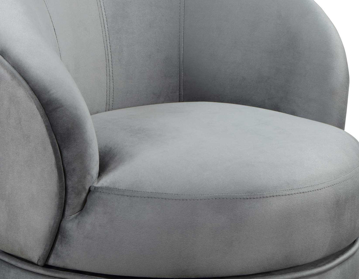 Sophia Gray Velvet Swivel Accent Chair by Steve Silver at Eve Furniture