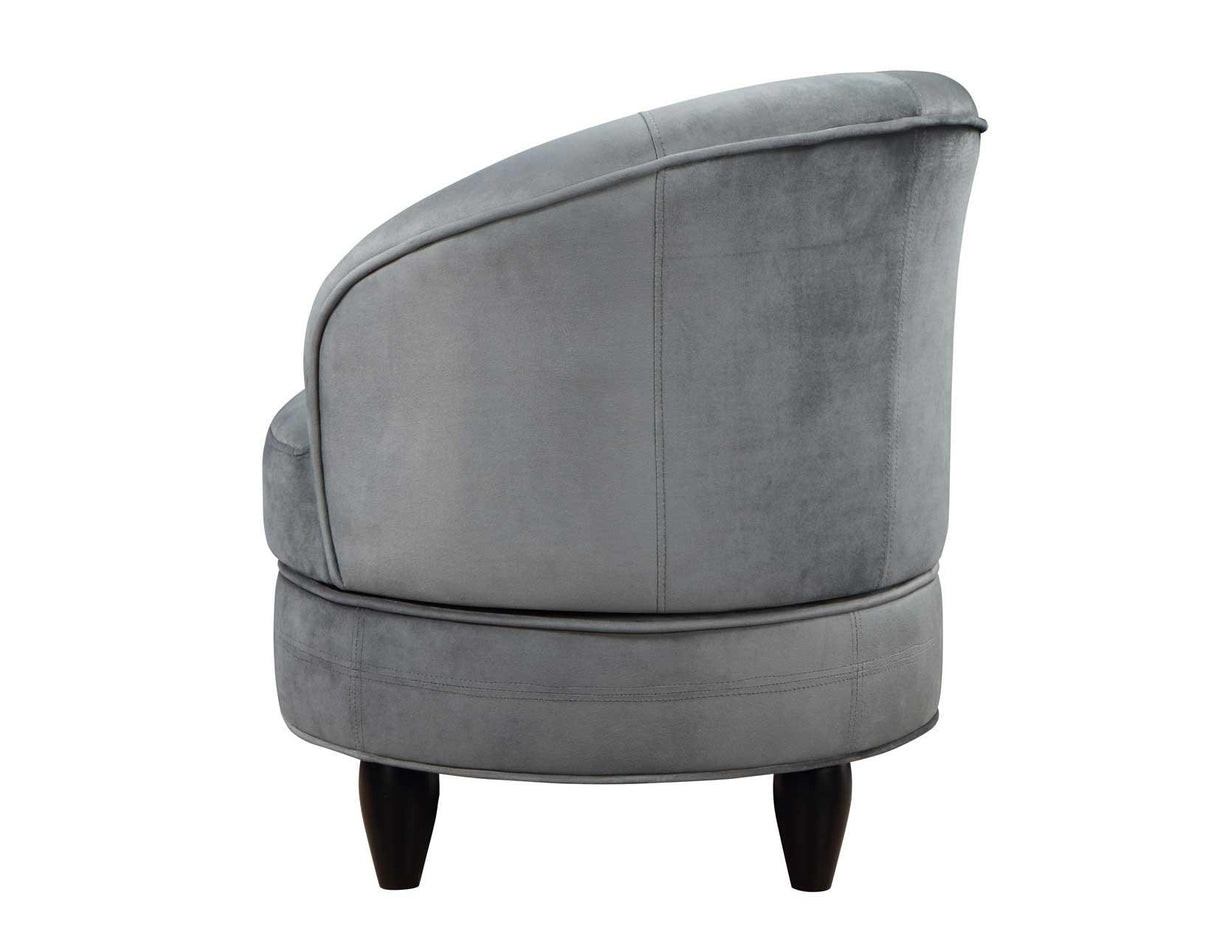 Sophia Gray Velvet Swivel Accent Chair by Steve Silver at Eve Furniture