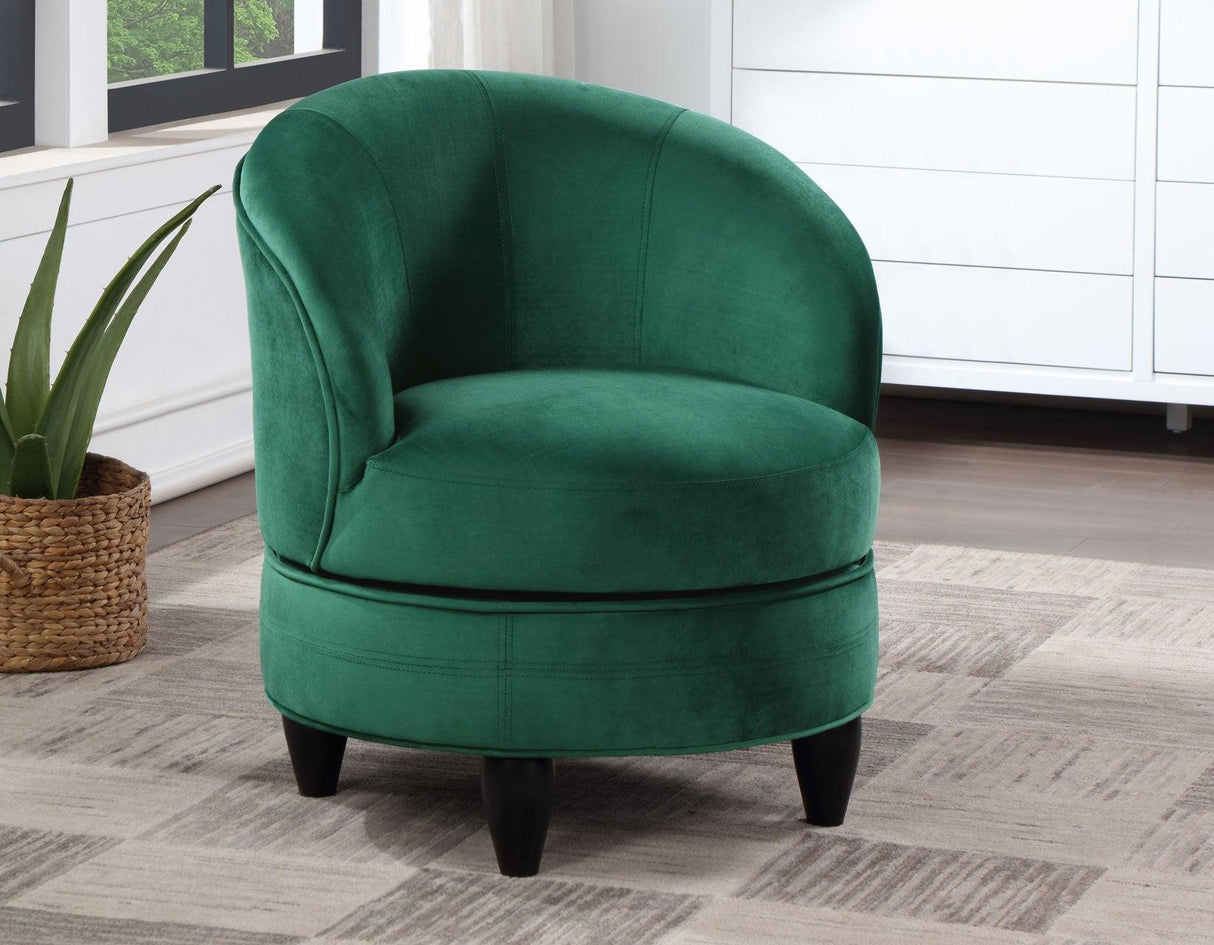 Sophia Green Velvet Swivel Accent Chair by Steve Silver at Eve Furniture