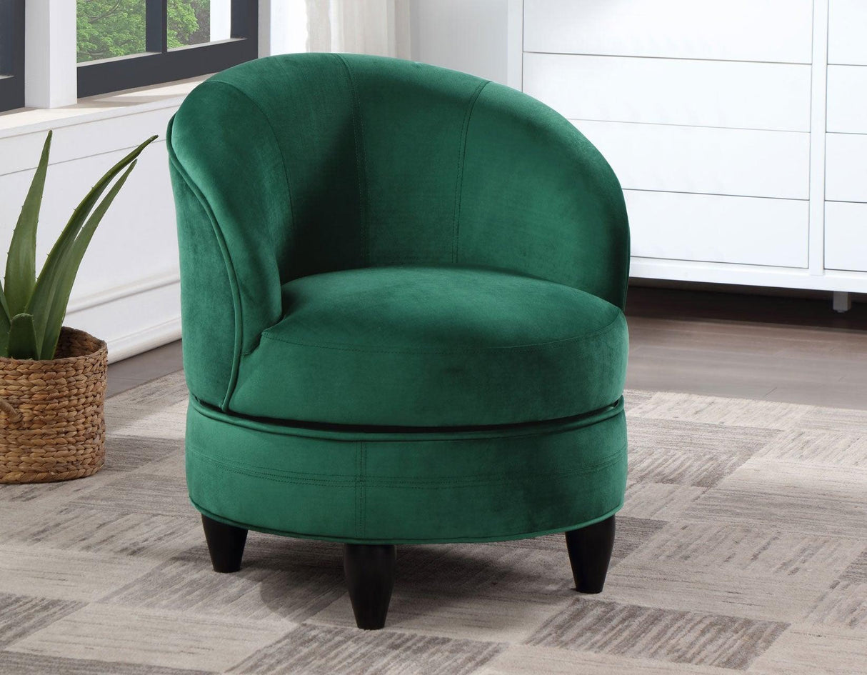 Sophia Green Velvet Swivel Accent Chair by Steve Silver at Eve Furniture