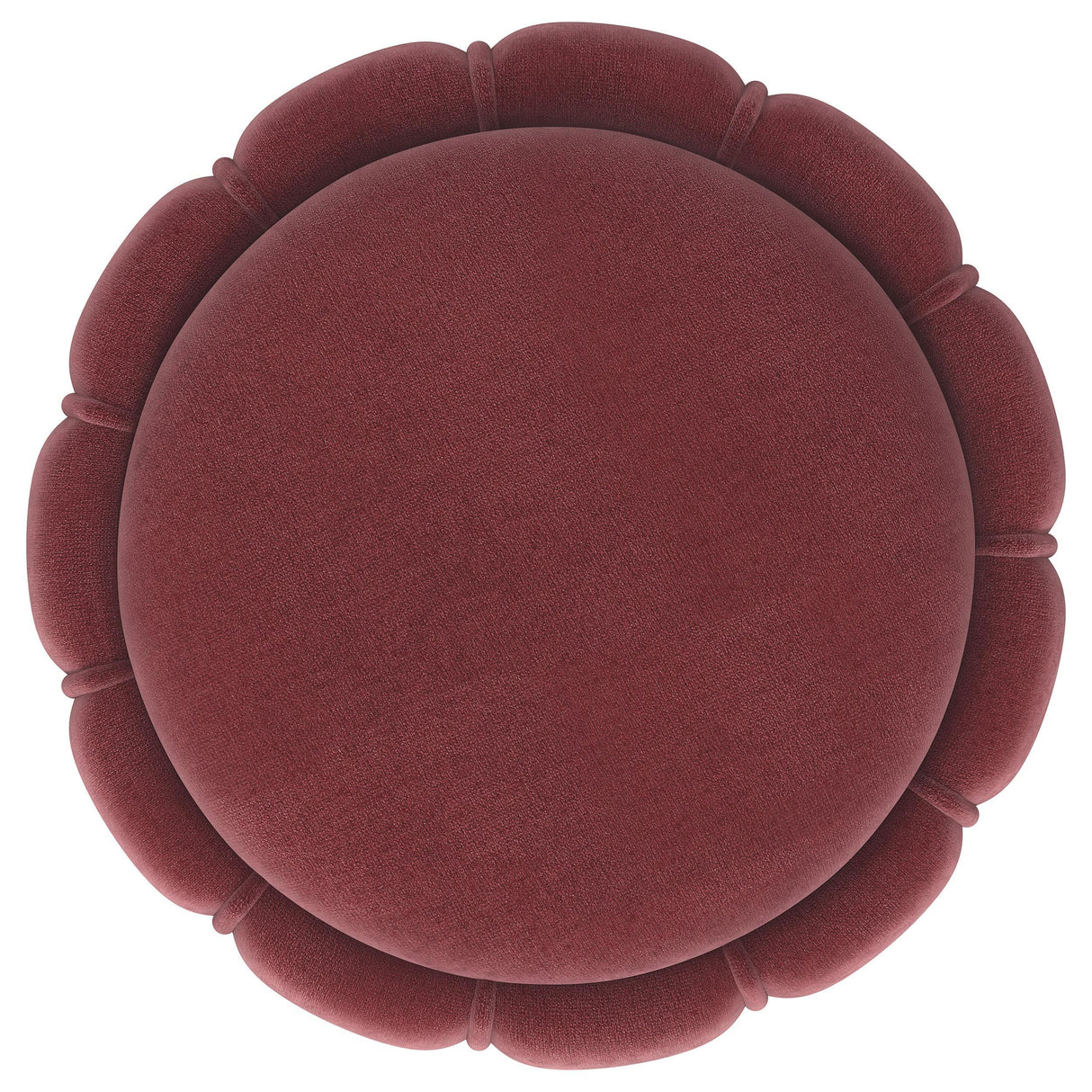 Sora Pink Upholstered Round Ottoman by Coaster at Eve Furniture