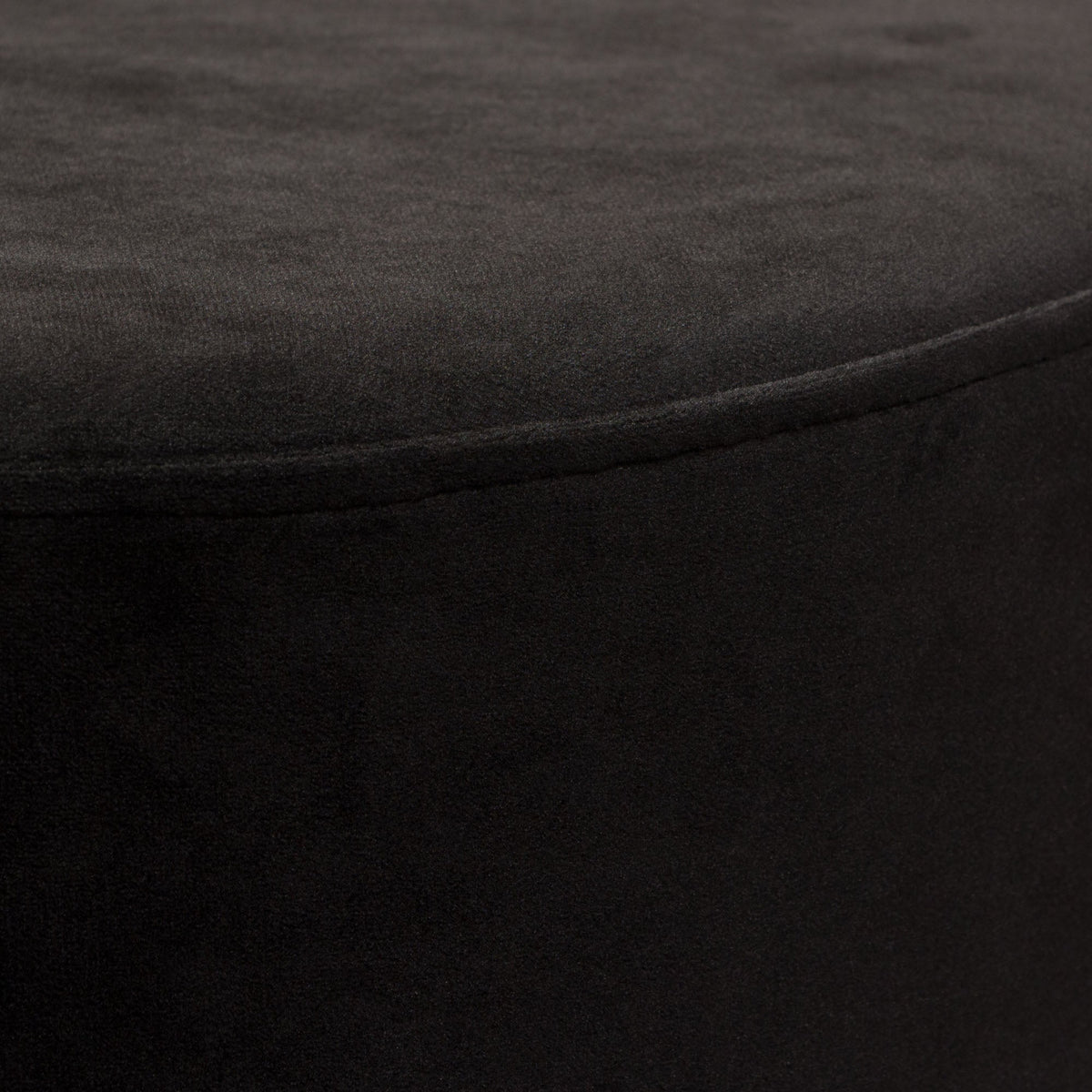 Sorbet Black Round Accent Ottoman by Diamond Sofa at Eve Furniture