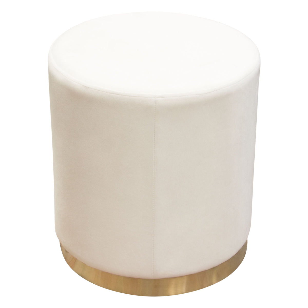 Sorbet Cream Round Accent Ottoman by Diamond Sofa at Eve Furniture