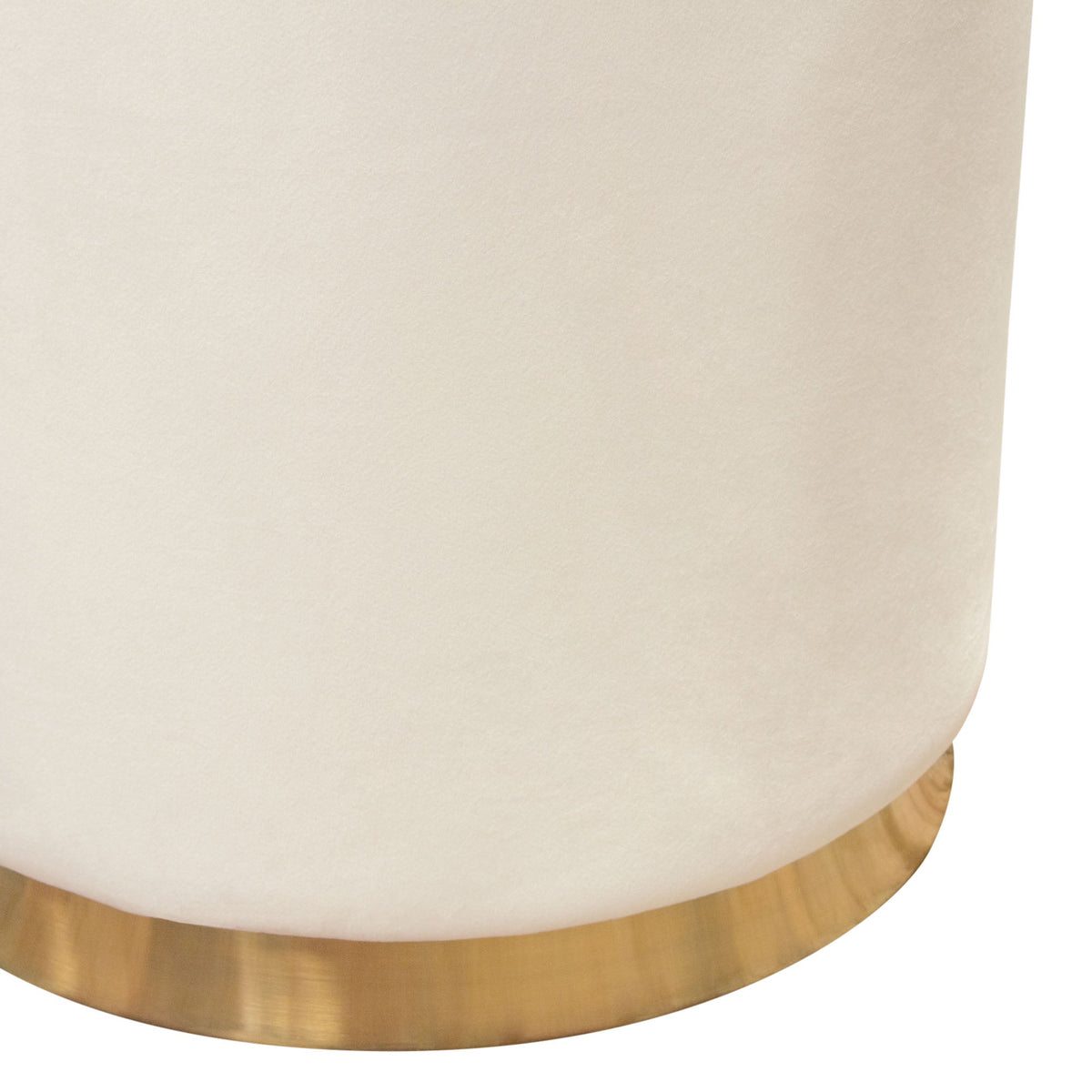 Sorbet Cream Round Accent Ottoman by Diamond Sofa at Eve Furniture
