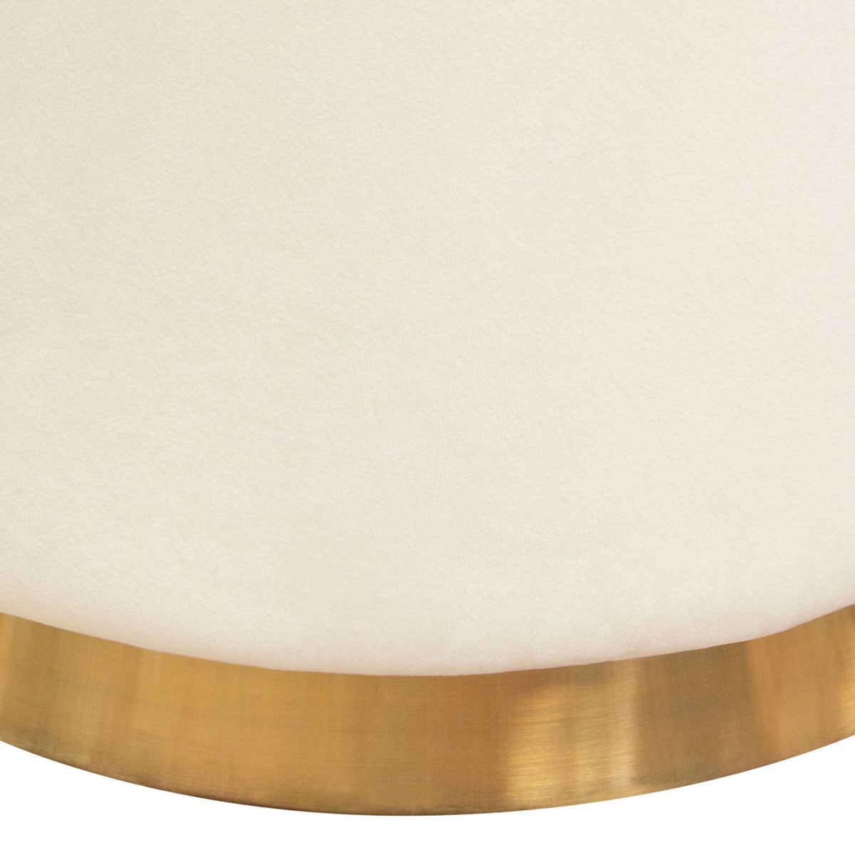 Sorbet Cream Round Accent Ottoman by Diamond Sofa at Eve Furniture