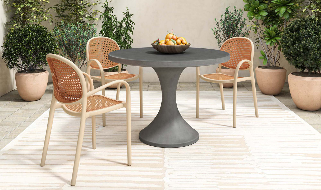Soren Outdoor Dining Chair White by Moe's Home at Eve Furniture