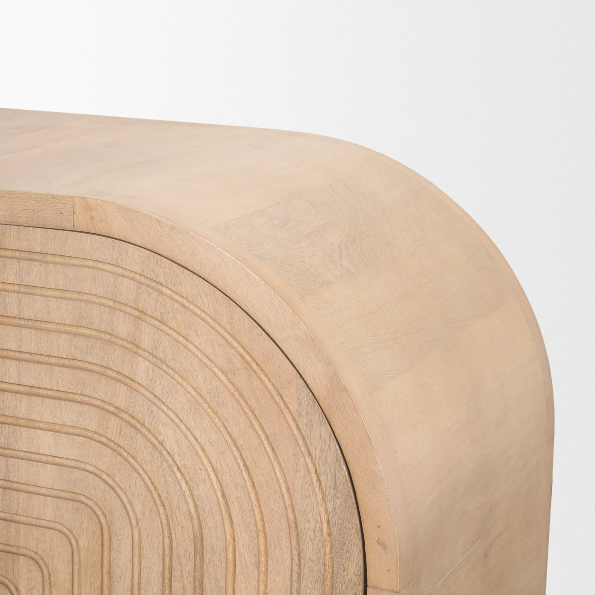 Sorina Reverse Fluted Light Brown Wood Accent Cabinet by Mercana at Eve Furniture